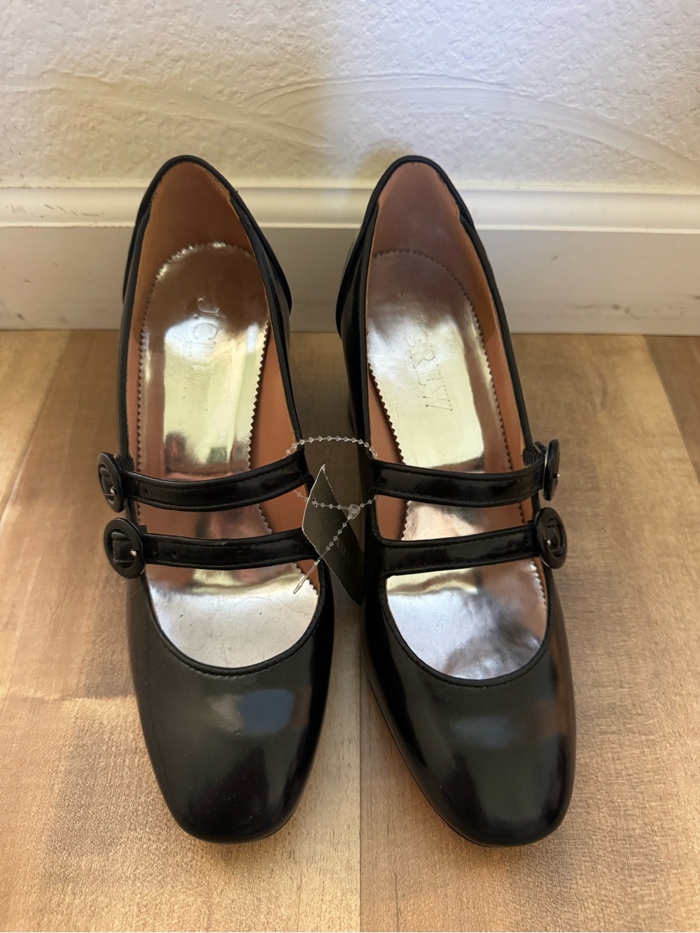 J. Crew Black Double-Strap Mary Jane Pumps